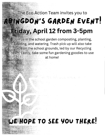 Garden event flyer