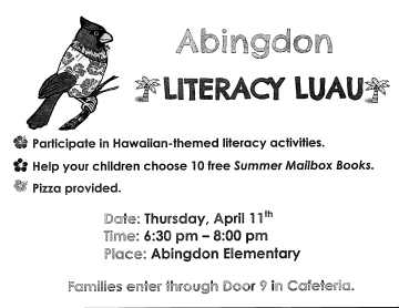 Literacy Luau flyer